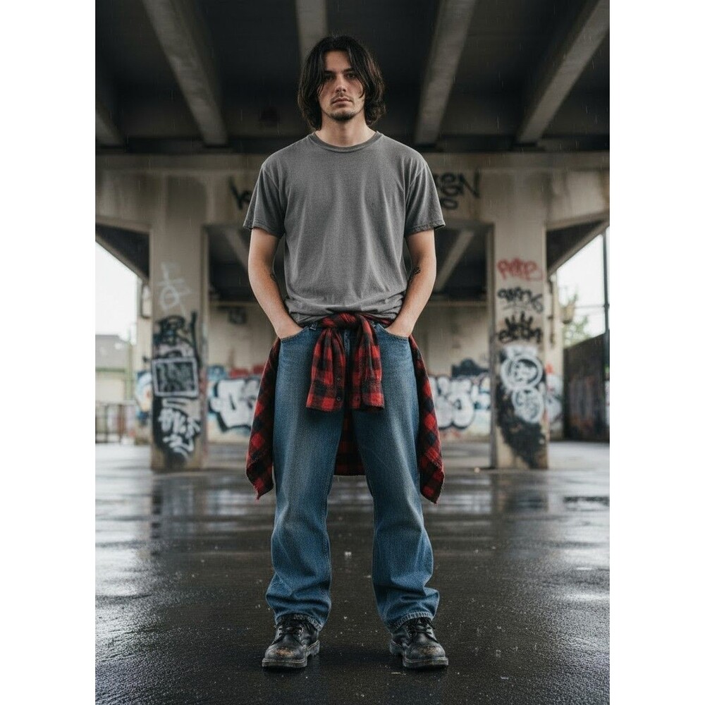 VTG Y2K JNCO JEANS Men’s 34x32 90’s Grunge Wide Leg Streetwear Urban Skate Eagle